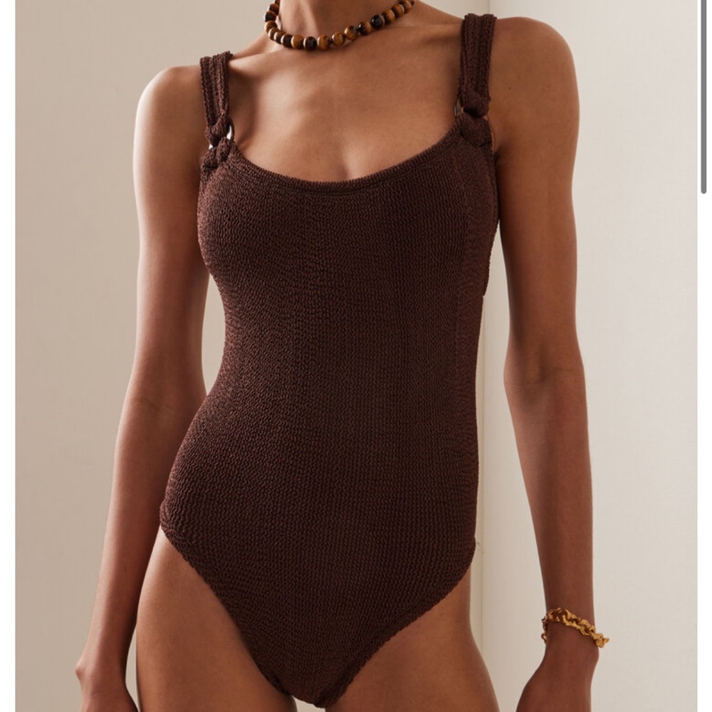 Hunza G Brown One Piece Swimsuit